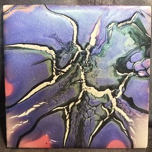 4.25" handpainted ceramic tile